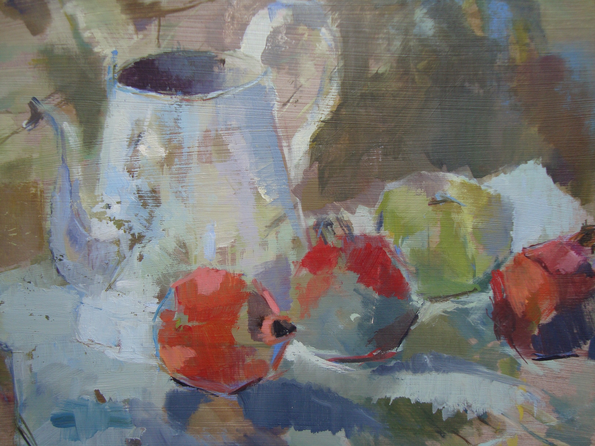 French enamel with pomegrantes