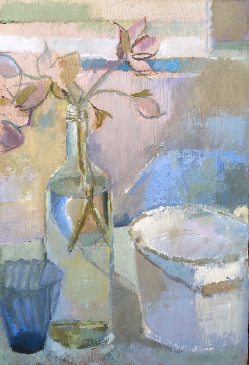 hellebores in the kitchen